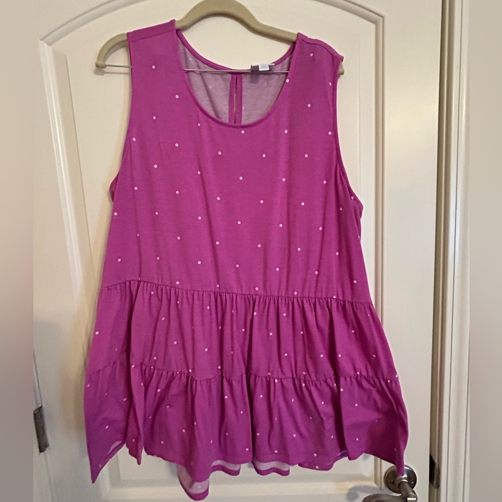 LuLaRoe tiered scoop neck sleeveless top XL